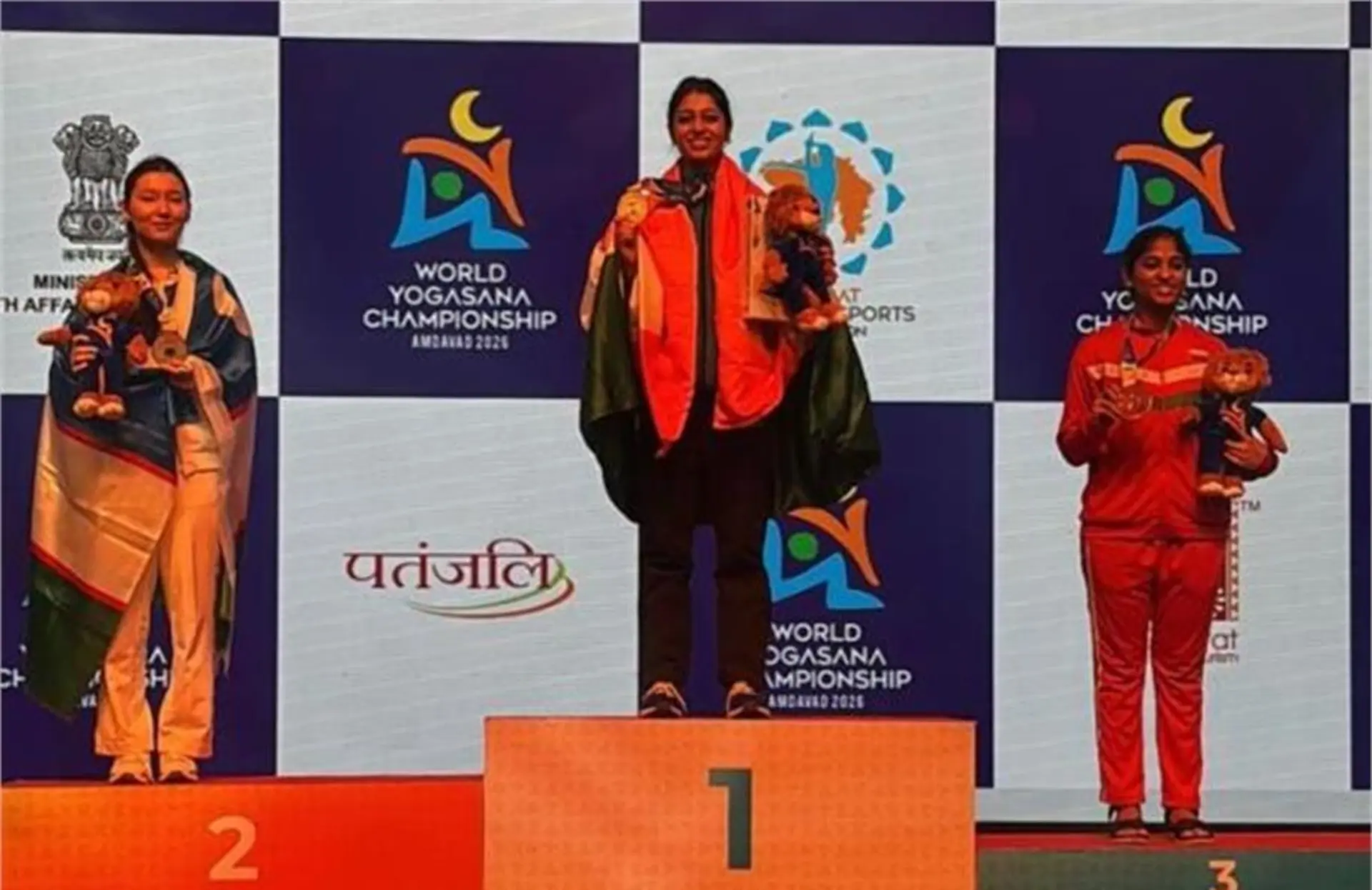 Hisar's Madhu Verma Wins Gold at First World Yogasana Championship, Makes India Proud