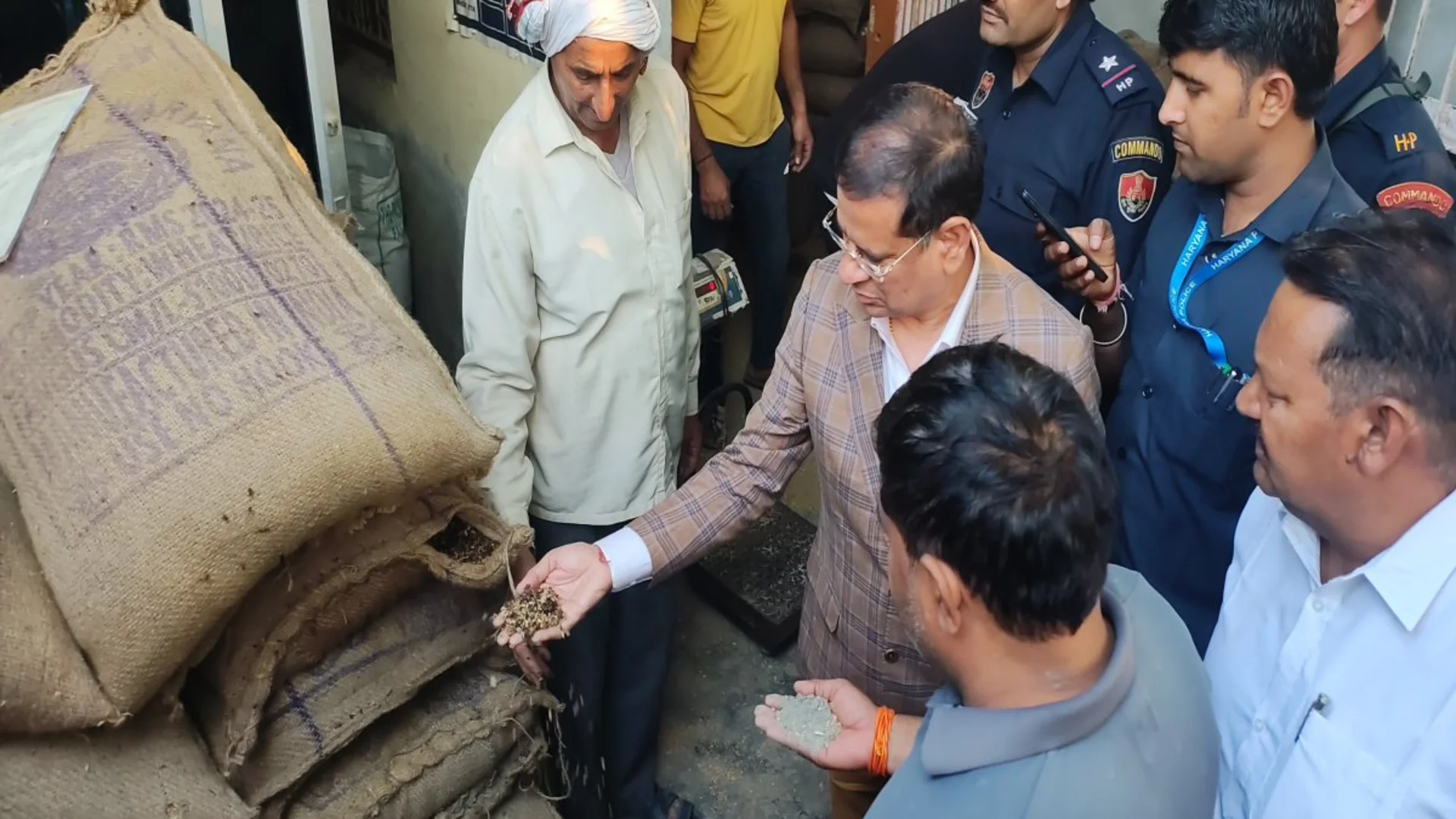 Food Minister Finds Sand in Ration Sacks During Surprise Raid