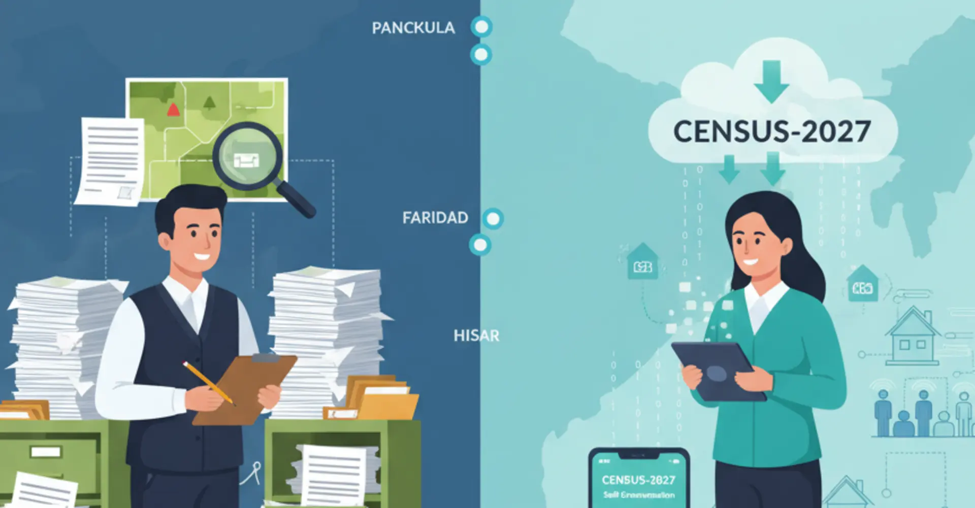 2027 Census to Go Fully Digital; Panchkula, Hisar, Faridabad Chosen for Pilot Project