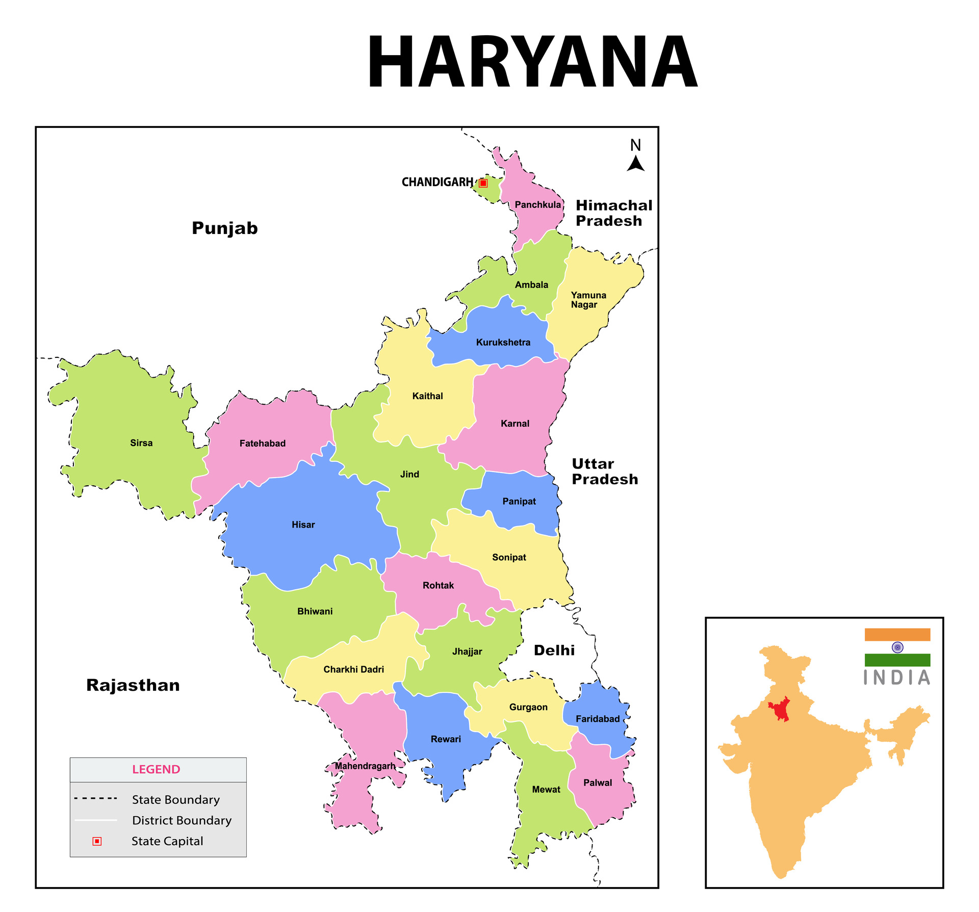 Haryana Forms 4-Member Panel to Redraw Administrative Boundaries of State