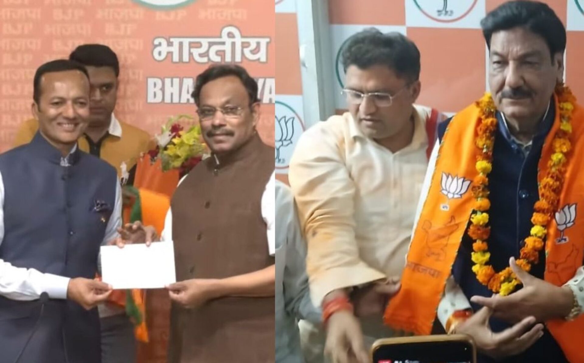 Former Kurukshetra MP Naveen Jindal and Independent MLA Ranjit Chautala Join BJP