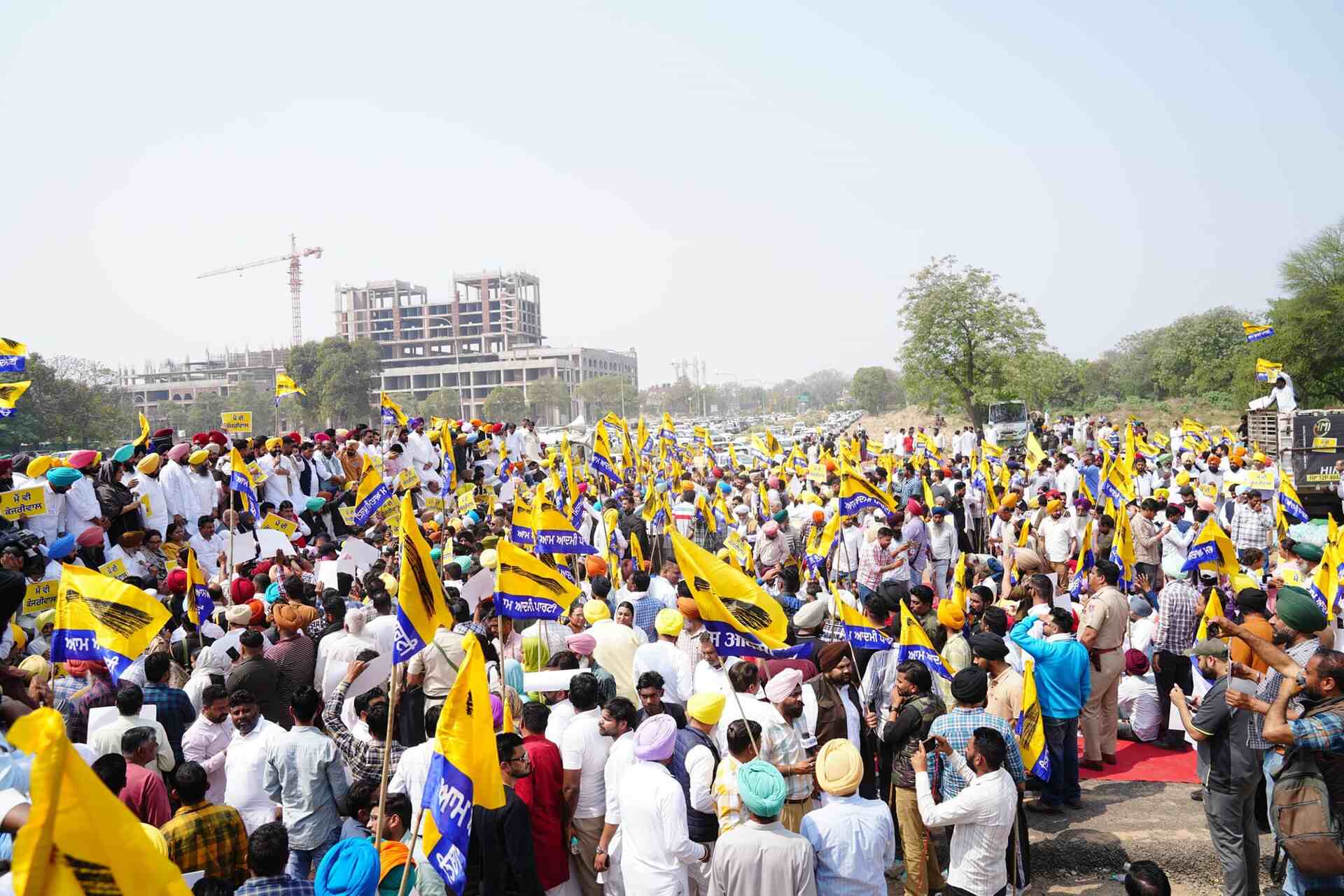 AAP Protests Across Punjab and Haryana Following Kejriwal's Arrest